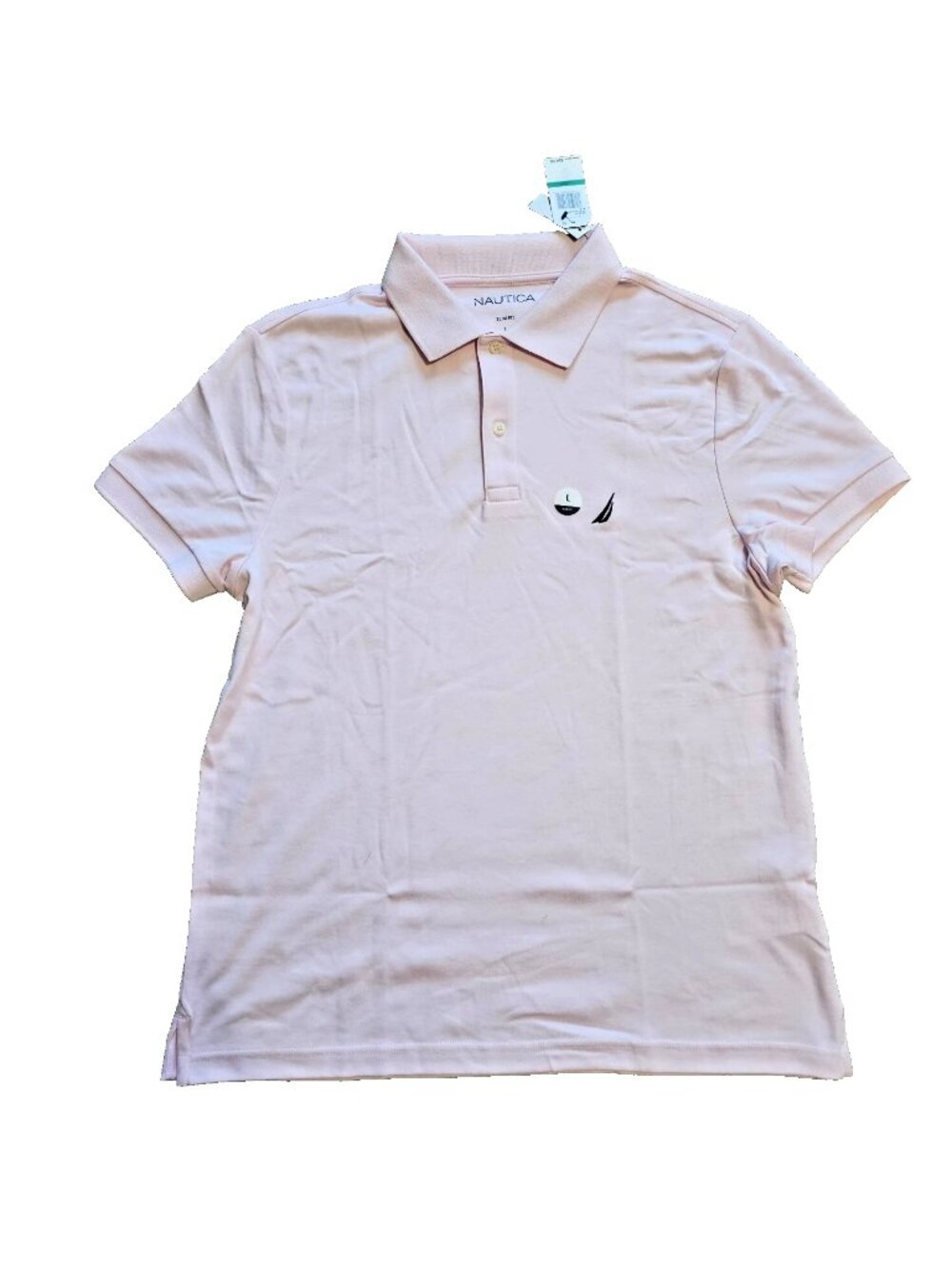 Nautica Men's Slim Fit Interlock Soft Touch Polo - Cradle Pink Large (L) NWT